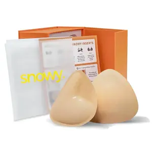 Snowy Double-Sided Adhesive Bra Inserts, Invisible Lift Push Up Pads, Instant Boost Sticky Bra Cups for Women Daily Wear