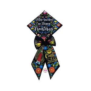 Fronteras - Embroidered graduation cap topper