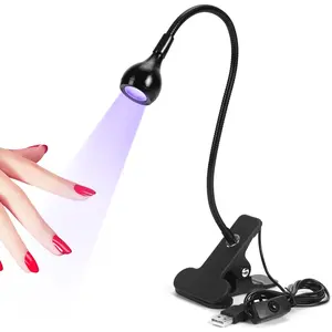 U V LED Nail Lamp – Mini Led Gel Lamp for Nails with Securing Clip Rotatable Led Light for Nails for Curing Gel Polish U V Nail Gels Manicure Home DIY
