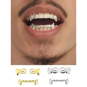 1 Set Men's Fashionable Cool Fang Tooth Jewelry, Punk Street Ste Sharp Canine Tooth Accessories, Christmas, Halloween, Carnival Gift