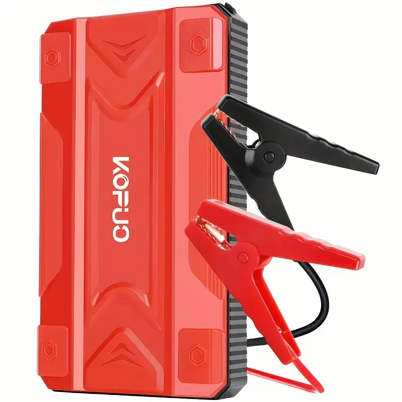 KOPUO 3000A Portable Car Battery Jump Starter, 45C Lithium Battery for 5.0L Gas & 4.0L Diesel Engines, LED Lights, Phone Charging, Car Accessories - Automotive Repair Tool, Vehicle Accessories