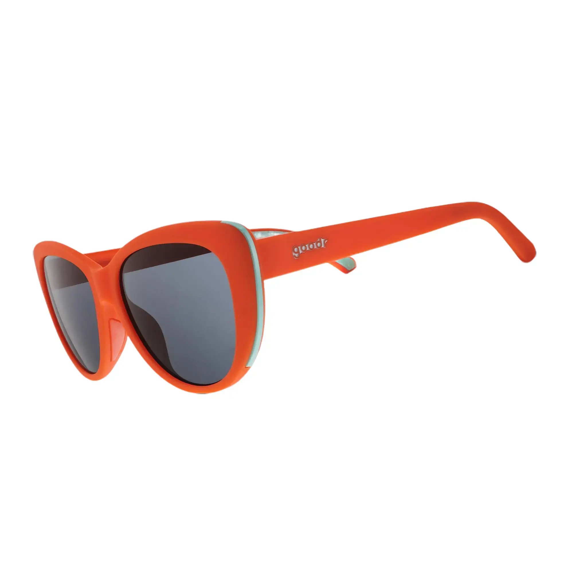goodr Ties Cherry Stem With Tongue Medium Size (Glam G) Solid Red Frame with Black Lens, UV400, No Slip No Bounce No Tangle