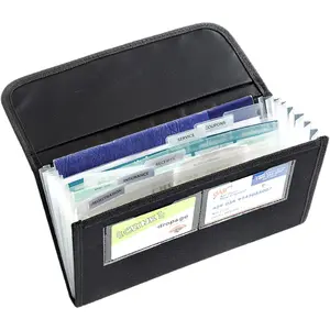 Glove Box Organizer - Insurance and Registration Holder for Car Documents and Paperwork - Expandable Front Seat Organizer with Card Pockets