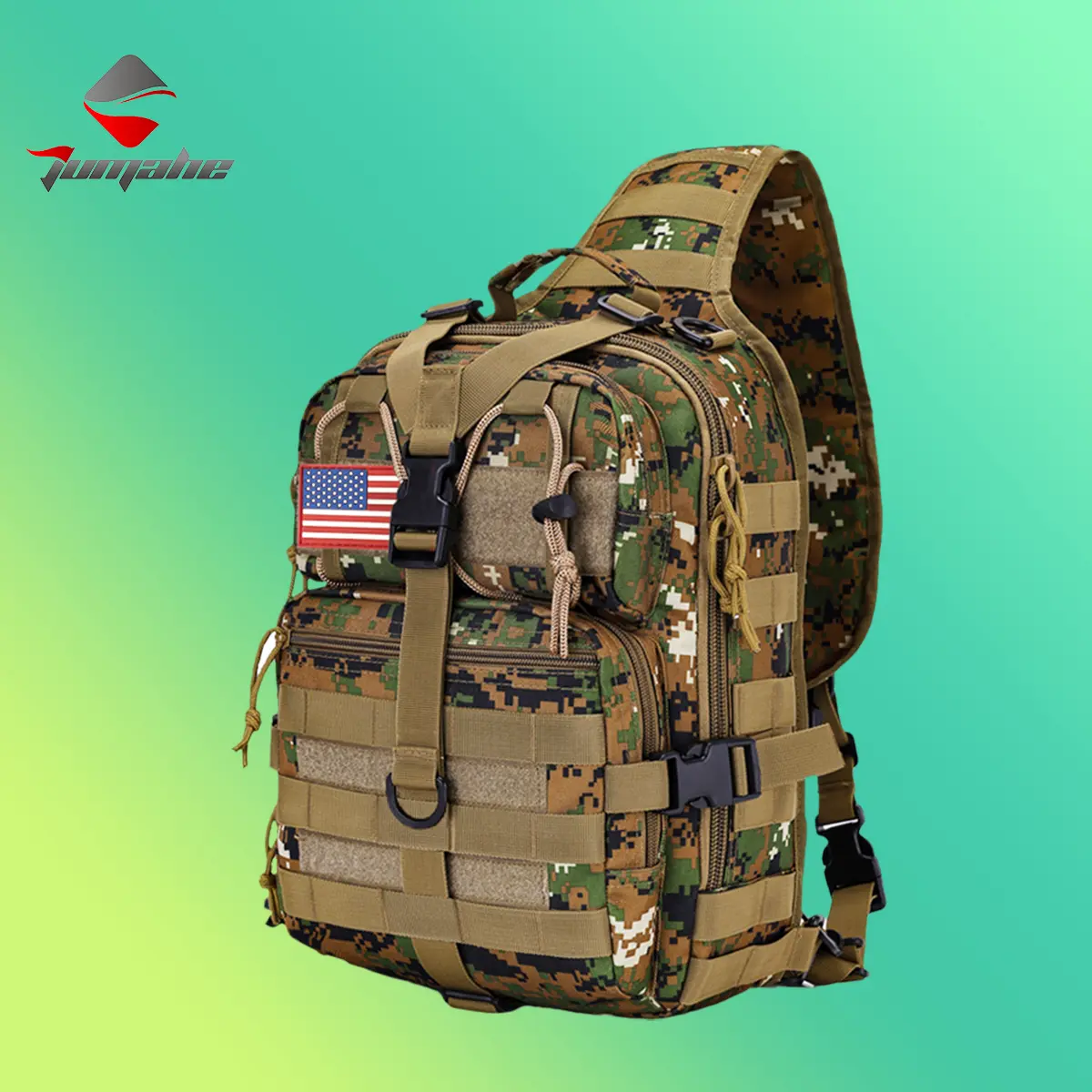 [Jumahe] Multi-functional Big Sling Bag,Molle System,Bug out bags，Backpacks for Men，Outdoor Camouflage Large Breast Bag,Weekend Forest Bags Forest Bags,Fall Crossbody Sling Travel Backpack for Men,Desk Bags,Airline Seat Bag,Biker Purse