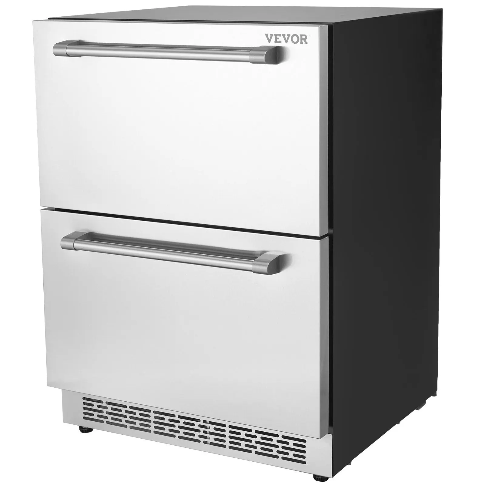 Spring new arrivals 24" Undercounter Refrigerator, 2 Drawer Wine Refrigerator with Different Temperature, 4.87 Cu.ft. Capacity, Waterproof Indoor and Outdoor Under Counter Drawer Fridge for Home Use