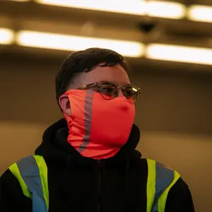 5 pack high visibility and reflector neck gaiter one size   5 X 14.99!!