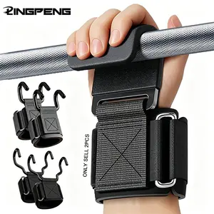 Weight Lifting Hooks Weight Lifting Grips Heavy Duty Deadlift Straps Pull Up Straps Adjustable Powerlifting Support Hooks Straps for Gym Workout Workout Accessories