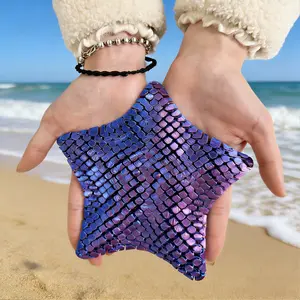 13cm 3D Printed Deformable Grid Starfish Ornament Decoration, Ocean Animal Decor for Garden Bedroom, Multi-Color Options, Perfect Gift for Holidays, Halloween