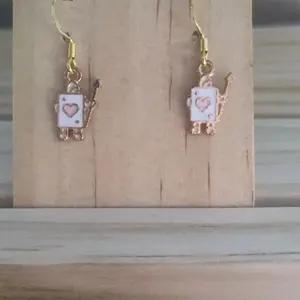 Hypoallergenic XS Size Card Shapes Poker Card Earrings - CLEARANCE