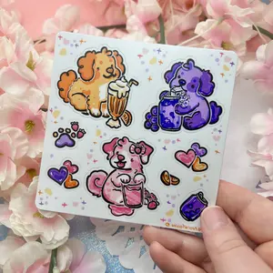 Soda Puppy Trio ~ Sticker Sheet