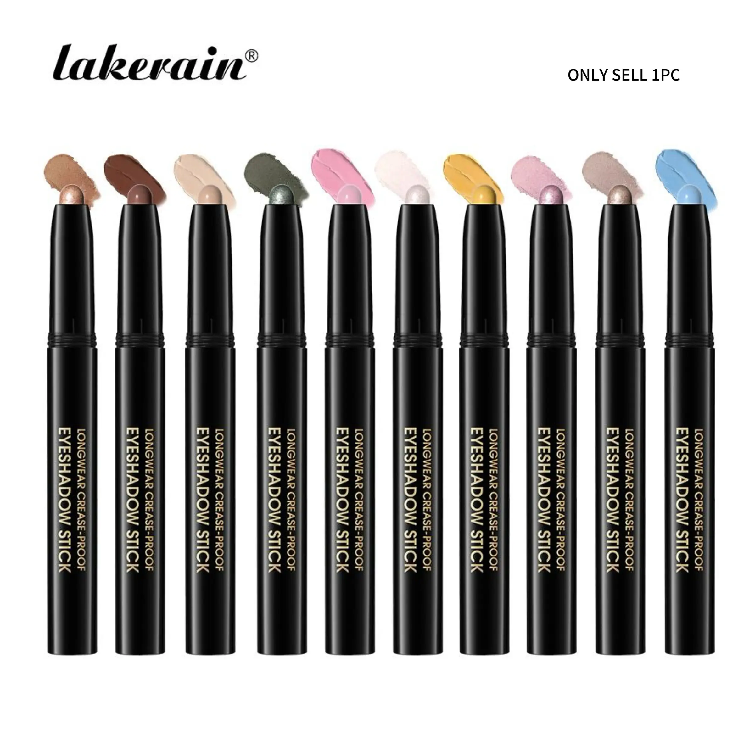 Longlasting Creamy, Easy, Glitter Eyeshadow Stick, Highlighter Stick Waterproof&Smudge-Resistant, Multi-Purpose for Eyes & Face, Shimmer Finish, Matte And Glitter, 10 Shades, All Skin Tone, Eye Makeup Product
