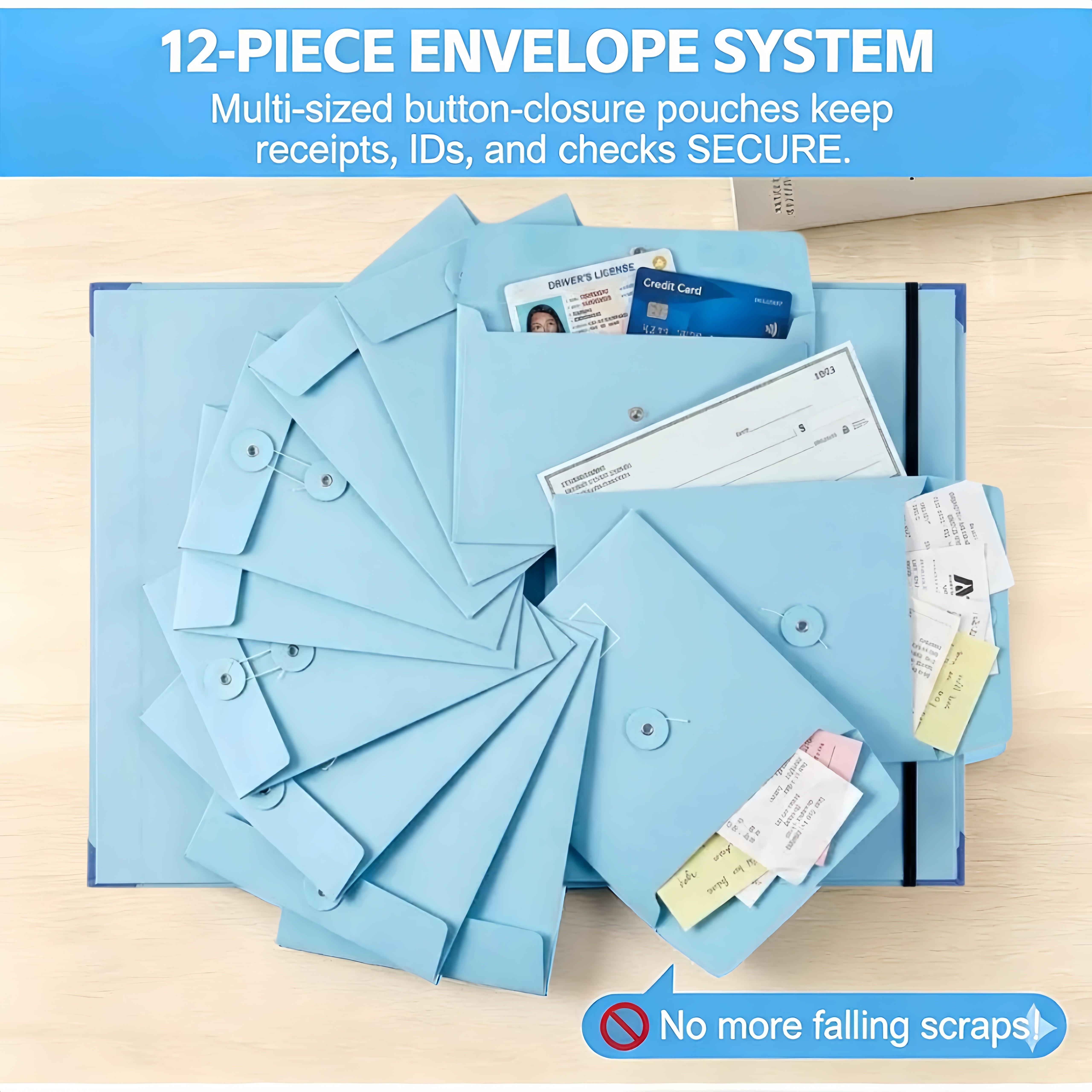 Accordion File Organizer Manila Pocket Document Folder for Passports, Birth Certificates & Important Papers - Office & Home Storage,  Travel, Anniversary, Graduation & Family Storage