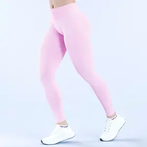 with logo | dfyne Women’s High Waisted Seamless Scrunch Leggings, Butt Lifting Workout Tights for Gym Yoga Running volleyball spandex