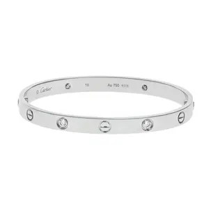 Pre-owned Cartier Love Bangle Bracelet Size 18