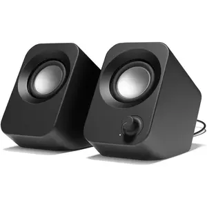 Speaker - 14W Stereo PC Speakers, USB , Compact Size with 30 Tilt Design, Volume Dial Control, for Desktop, Laptop, , Gaming Consoles, Black