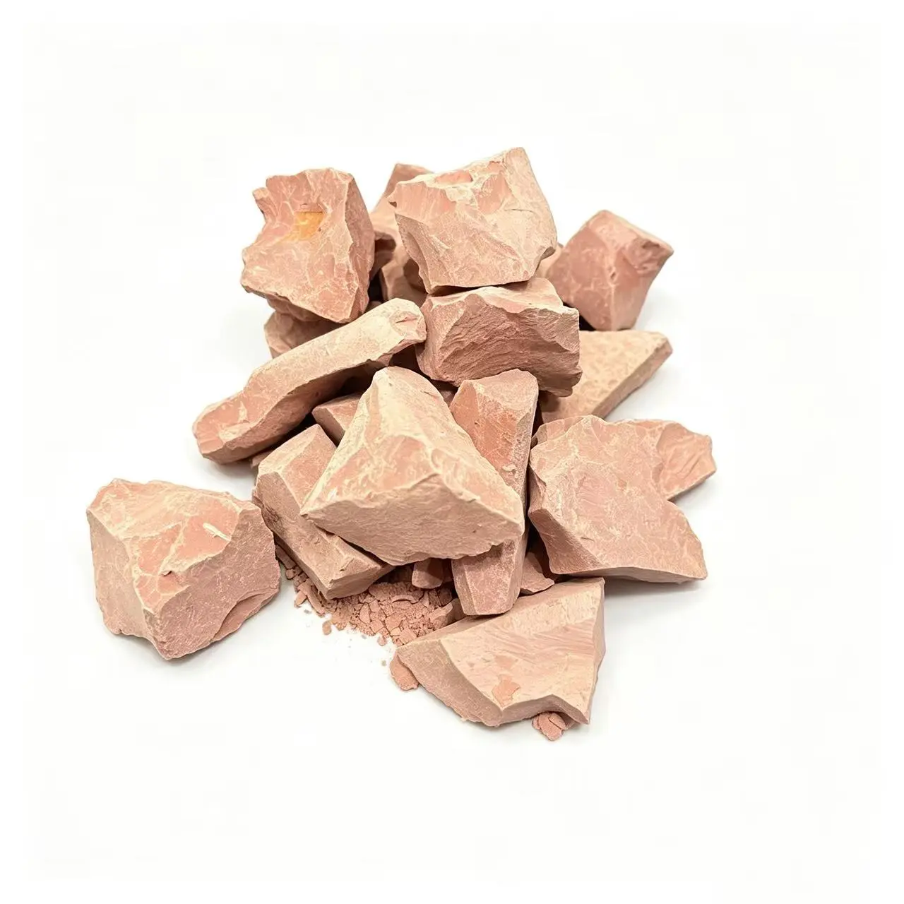 Natural Kaolin & Pink Clay Block | Food & Cosmetic Grade | Mildly Sticky Texture | 7oz (200g) | Satisfying Stress Relief Clay