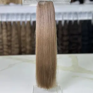 K-tip Slavic hair, colored, straight 20 inch, 128gr, 222 str