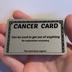 Plastic Cancer Card for your wallet - Funny excuse card Plastic Cancer Card for your wallet - Funny excuse card