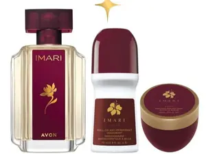 Avon Imari Fragrance Gift Set X3 Eau de Toilette Roll-On Anti-Perspirant Deodorant & Perfumed Skin Softener Set for Adults Daily Aroma