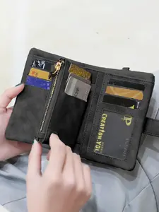 Women's Trifold Short Wallet with Wrist Strap, RFID Blocking, Multiple Card Slots & Coin Pocket. Made of soft premium material, perfect for daily, work and travel. A cute gift for birthdays, Christmas and anniversaries, stylish accessory for modern ladies