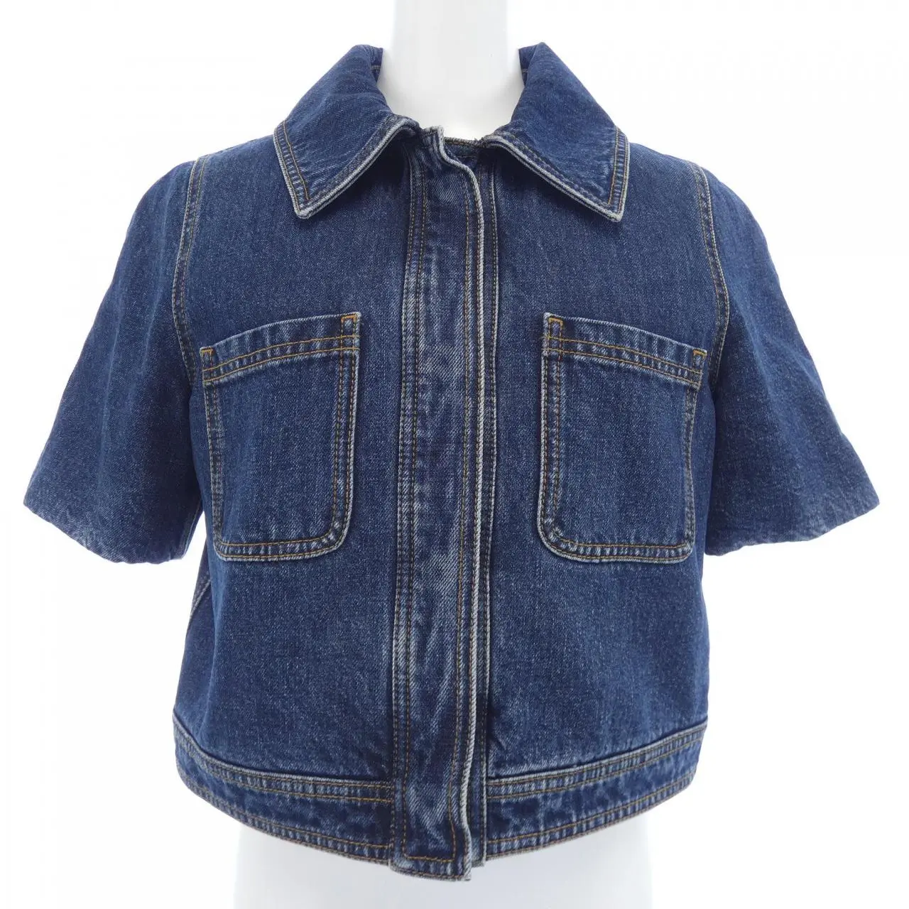 Pre-owned Loewe Denim Small Leather Goods Jacket