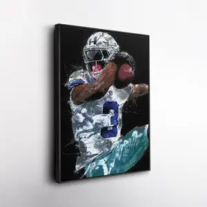 George Pickens Wall Art ? Dallas Cowboys Canvas Print, NFL Football Decor, Framed Poster Gift for Fan Room, Man Cave, or Office ( Unframed - Print Only ) (No Frame)