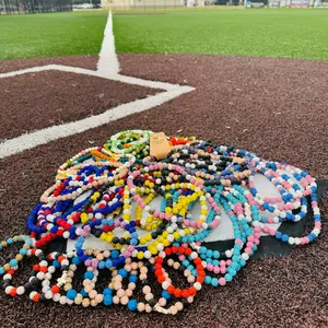 Customize- option  (note: 1 necklace only) Handcrafted beaded necklace baseball-softball all occasions (note: 1 necklace only)  You chose colors add seller message