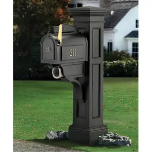MAYNE 5805B Liberty Mailbox Post- Black
