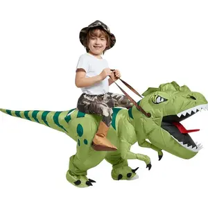 Inflatable Dinosaur Costume Riding T Rex Air Blow up Funny Fancy Dress Party Halloween Costume for