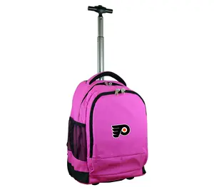 Denco NHL 19 Inch Premium Wheeled Backpack Pink Denco NHL 19 Inch Premium Wheeled Backpack Pink