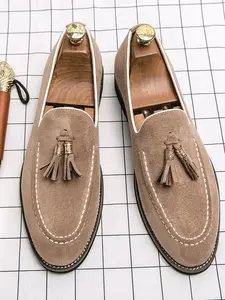 Men's Casual Solid Color Slip-on Loafers, Fashionable Comfortable Flat Shoes for Daily Wear, Lightweight Breathable Shoes for Men, Walking Shoes