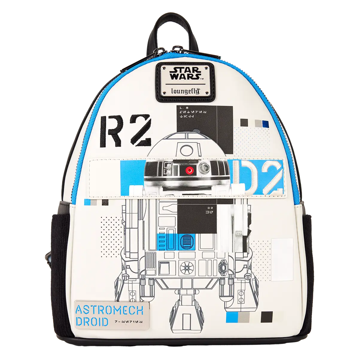 Star Wars: The Power of the Force R2-D2 Glow Astromech Droid LED Backpack, Light-Up Mini Backpack Bags with Corduroy Trim, Led Backpacks