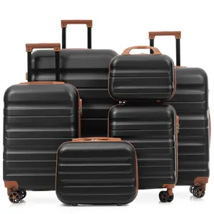 Luggage Set 6 Piece Suitcase Sets with Spinner Wheel,Hardside Expandable Travel Laggage with TSA Lock (12/14/16/20/24/28in)
