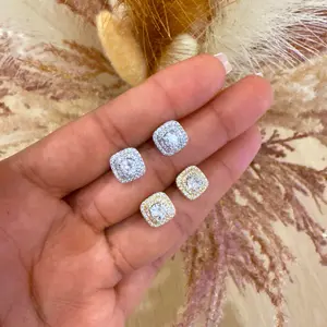 Hypoallergenic cubic zirconia stud earrings