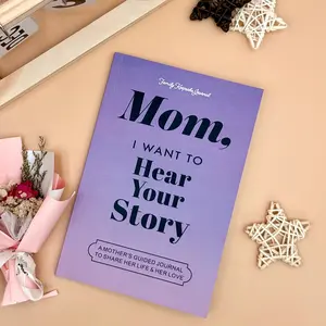 Mom, I Want To Hear Your Story Notebook, 6 Counts/set Mother's Guide Diary, Sharing Her Life and Her Love, Gifts for Mother