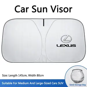Folding Car Windshield Sunshade Cover Visor, UV Protection for Lexus Models, Fits Rx330 Is250 Ct200h Es300h Rx350 Is300h Nx300h Rx400h Ux Car Accessory
