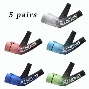 5 Pairs of Premium Sun Protection Arm Sleeves, Sports Arm Compression Sleeves, Sun Protection Arm Sleeves, Suitable for Sports and Outdoor Activities- Unisex Design tiktokshopspringglowup