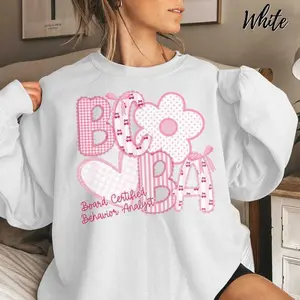 BCBA Valentines Sweatshirt / Short Sleeve T-SHIRT  , ABA , rbt Gift, bcba Shirt, Behavior Tech Tee, Data Lover Shirt, aba Therapy Shirt, VDay Gift