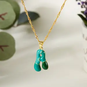 Bubble Dopamine Color 26 English Letter Necklace Men and Women Universal Clavicle Chain Gift