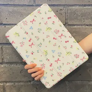 Spring New Ins Floral Tablet PC Protective Case for iPad Pro11 2024/10.9/Air4/5/6/7/8/10.2/10th/9.7/10.5/mini6/7/iPad Pro  For  Samsung Tab Tab A7/A8/A9+/S6 Lite ,Tab S7+/S8+/S9+/S9/S10FE+, Sleep/Wake