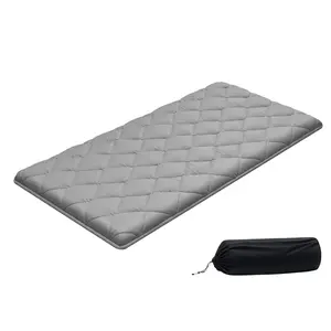 VEVOR Japanese Tatami Mat, Twin Size Foldable Japanese Tatami Mattress, Futon Mattress with Storage Bag & Fastener, 9-Layer Floor Mat for Sleeping, Dormitory, Meditation, Yoga, 80 x 39 x 3.5 in, Gray