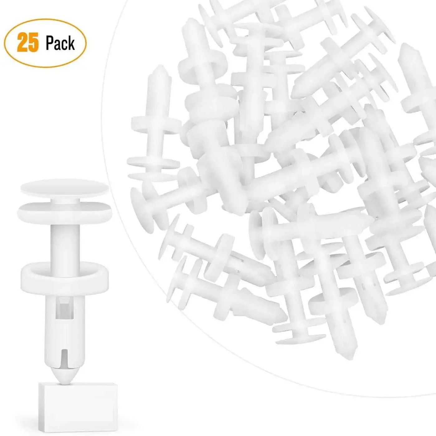 Nilight 25-Piece Car Push Retainer Clips Kit - 15mm Hole, 7mm Head Bumper Retainer Clips, Anti-Corrosion, Easy Fastening, Lightweight for GM Vehicles