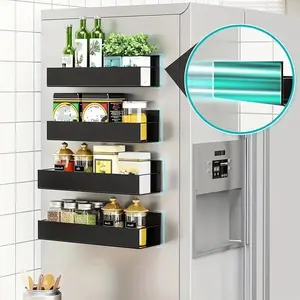Fridge Magnetic Cup Holder - Mug Storage Rack, Water Bottle Organizer | Space Saving Hanging Shelf Hooks, Strong Magnet Cup Mount with 4 Hooks for Refrigerator Washing Machine Specification ﻿
