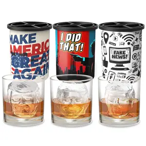 Summervibes WIBIMEN 3D Face Ice Mold Clear Ice Cube Maker for Whiskey Cocktails & Drinks Realistic Face Shaped Silicone Mold for Fun Party Beverages