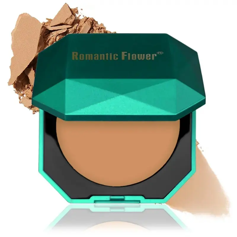 Dark Tone Matte Compact Powder, Face Makeup Contour Pressed Powder, Waterproof, Sweat-Resistant, Foundation, Cosmetic, Silky Soft Powder, 6 Shades Dark Skin Finish Bronzer Powder, Contour Powders, Waterproof Finishing Powder