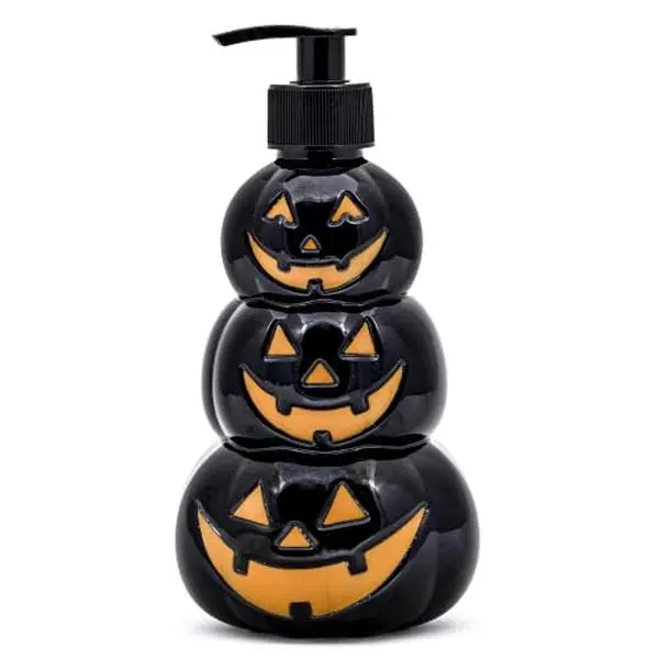 Simple Pleasures Halloween Soap Dispenser, Black Stacked Pumpkin