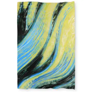 360 stand Microfiber Breathable Duvet Cover - Twin Extra Long Size, Wave Print, Abstract Art Design, Modern Oasis Bedding Decor for Twin Beds, Living Room Textile Accessory, Extra-Long Duvet Covers, Graphic Duvet Covers