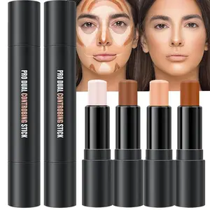 4 Colors Contour Stick Makeup Set Concealer Stick Cream Contouring Contour Palette Makeup Kit for Beginners Nose Bronzer Stick Liquid Contour Face Highlighter Makeup contorno