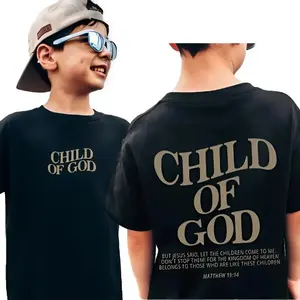 Child of God Youth 2 sides T-Shirt – "Jesus Loves You" Christian Tee for Kids, Scripture-Inspired Shirt, Faith-Based Streetwear, Gift for Boys and Girls, Youth T-Shirt 	 	 ,