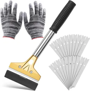 - Razor  Scraper Tool, 4 Inch, Floor Razor Scraper Tool with 20 Extra Carbon Steel  and a Pair of Safety Gloves